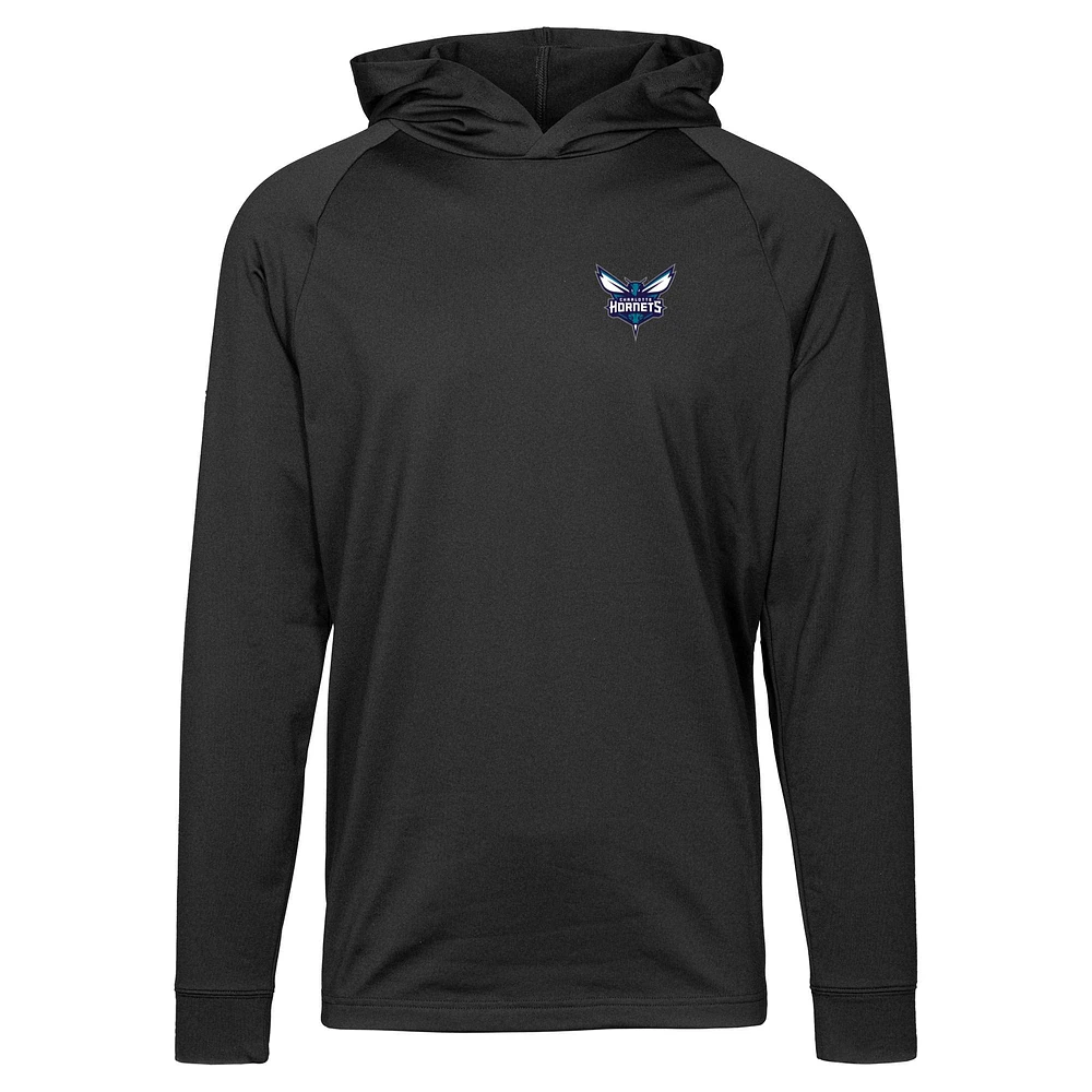 Men's Levelwear Black Charlotte Hornets Dimension Insignia Core Pullover Hoodie