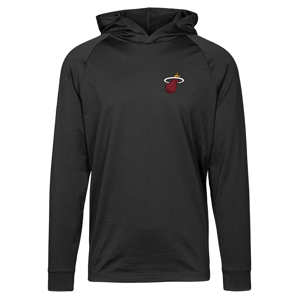 Men's Levelwear Black Miami Heat Dimension Insignia Core Pullover Hoodie
