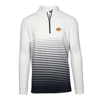 Men's Levelwear Black Los Angeles Lakers Beam Insignia Core Quarter-Zip Pullover Top