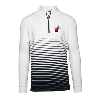 Men's Levelwear Black Miami Heat Beam Insignia Core Quarter-Zip Pullover Top