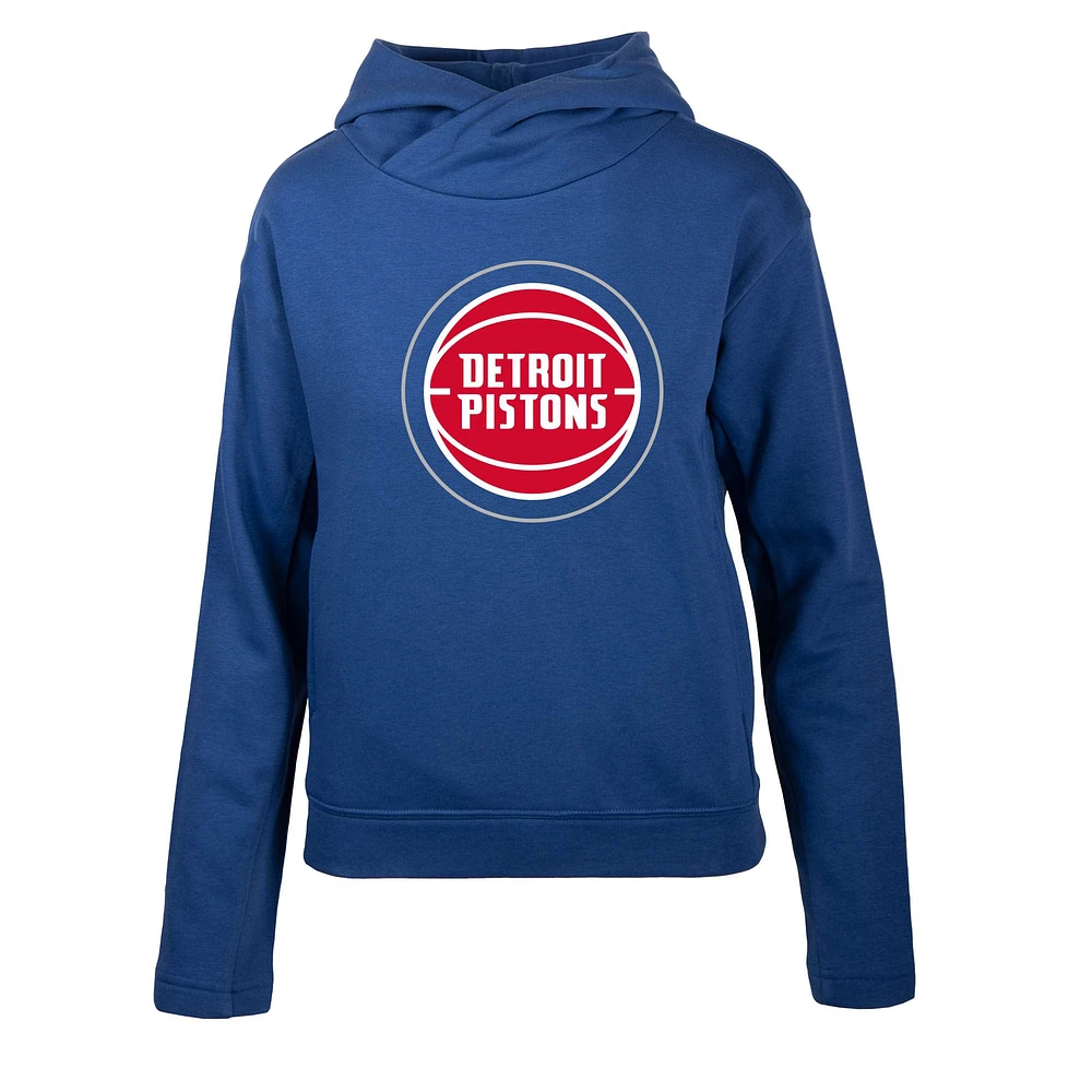 Women's Levelwear Blue Detroit Pistons Evian Core Pullover Hoodie