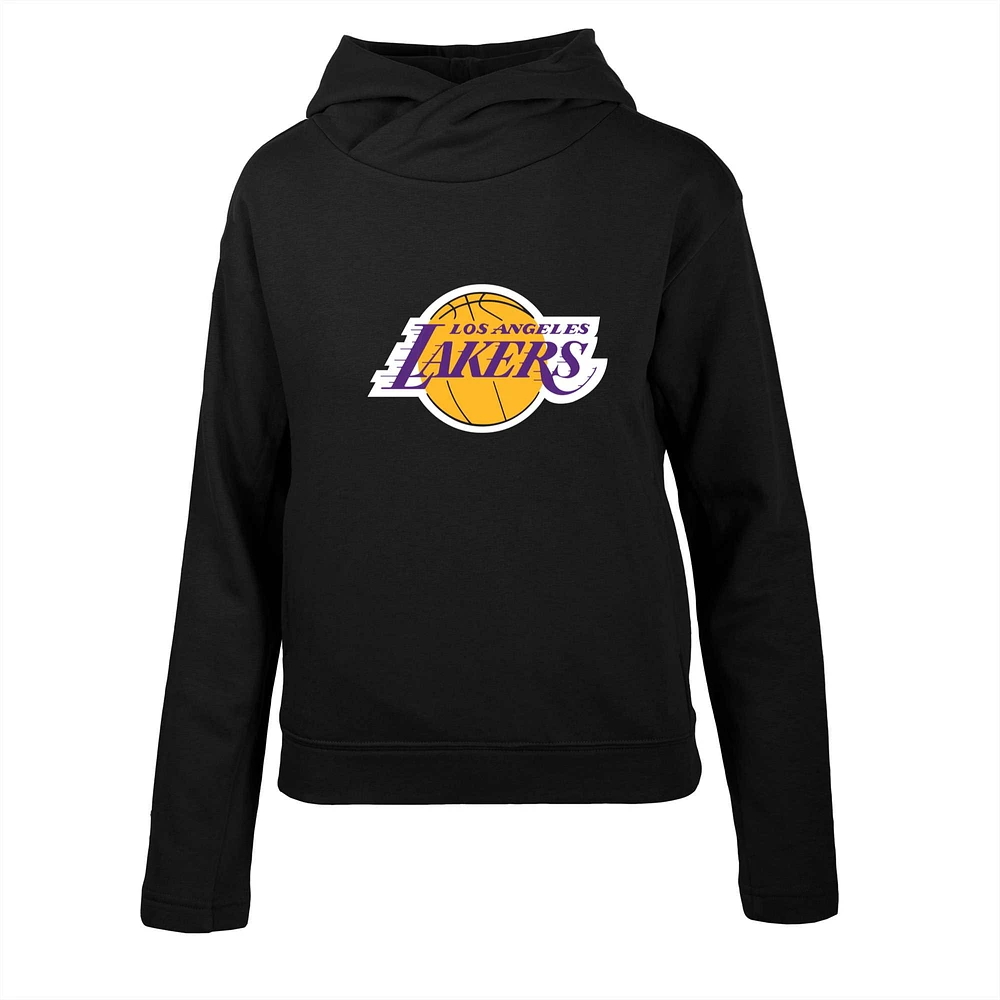 Women's Levelwear Black Los Angeles Lakers Evian Core Pullover Hoodie