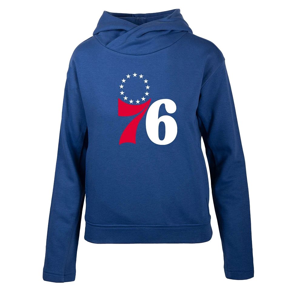 Women's Levelwear Royal Philadelphia 76ers Evian Core Pullover Hoodie