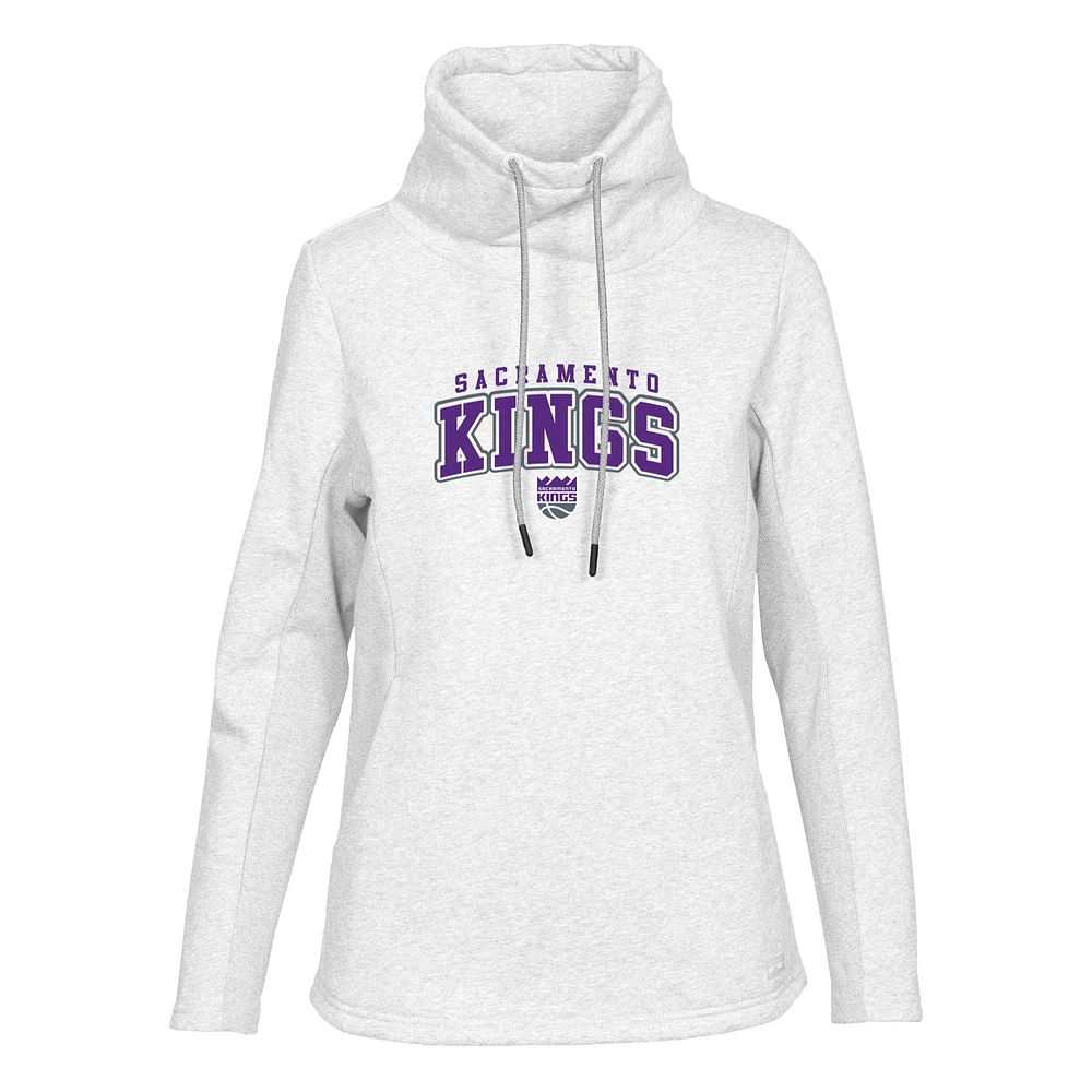 Women's Levelwear White Sacramento Kings Loop Pullover Sweatshirt