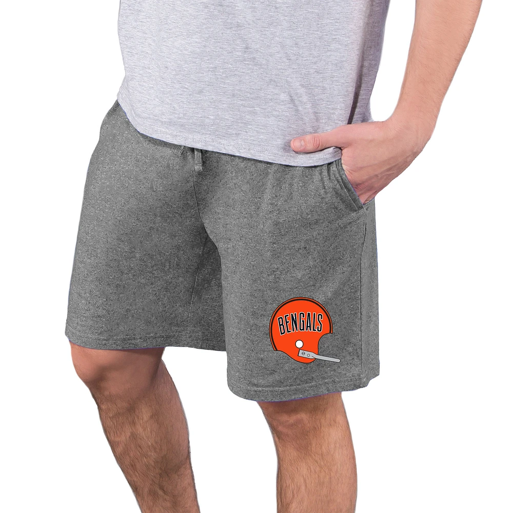 Men's Concepts Sport Charcoal Cincinnati Bengals Quest Knit Jam Shorts
