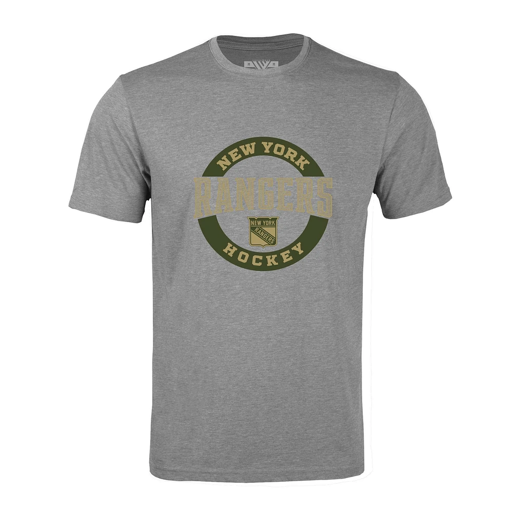 Men's Levelwear Heather Gray New York Rangers Richmond Delta T-Shirt