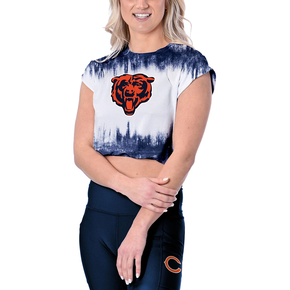 Women's Certo White Chicago Bears Cropped Framework T-Shirt
