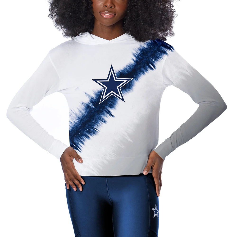 Women's Certo White Dallas Cowboys Rundown Lightweight Pullover Hoodie