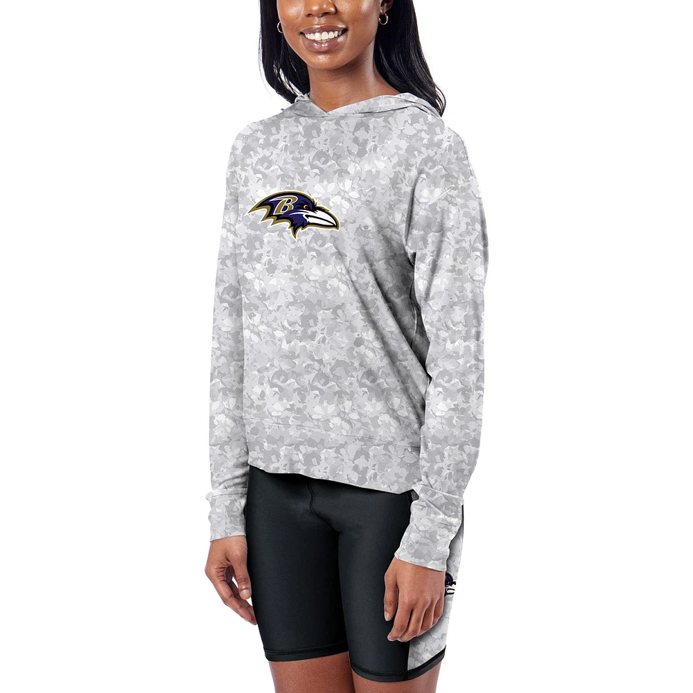 Women's Certo Gray Baltimore Ravens Session Pullover Hoodie