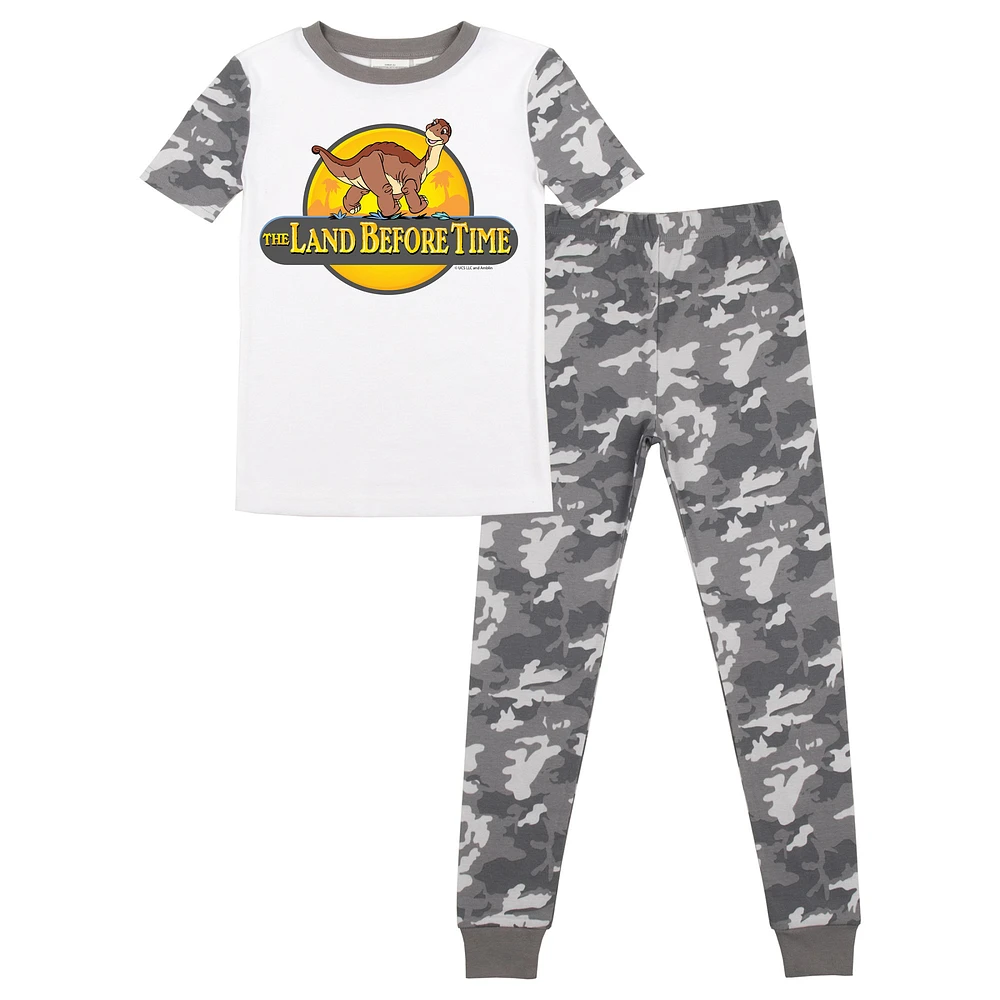 Youth Camo The Land Before Time T-Shirt & Pants Sleepwear Set
