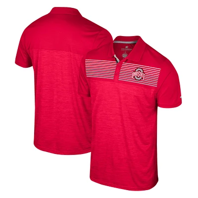 Men's Colosseum Scarlet Ohio State Buckeyes Langmore Polo