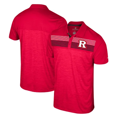 Men's Colosseum Scarlet Rutgers Scarlet Knights Langmore Polo