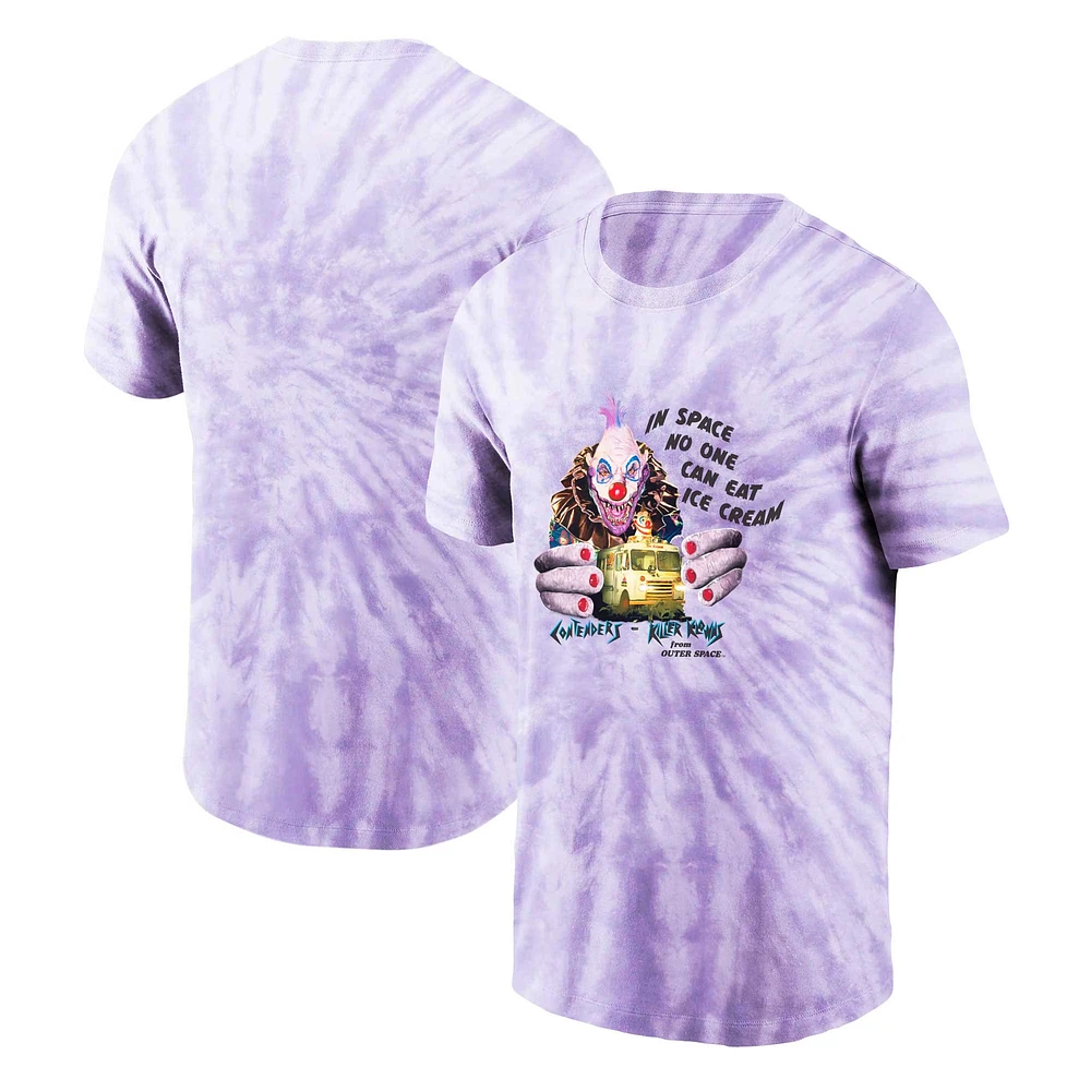 Unisex Contenders Clothing Purple Killer Klowns from Outer Space Ice Cream Graphic Tie-Dye T-Shirt