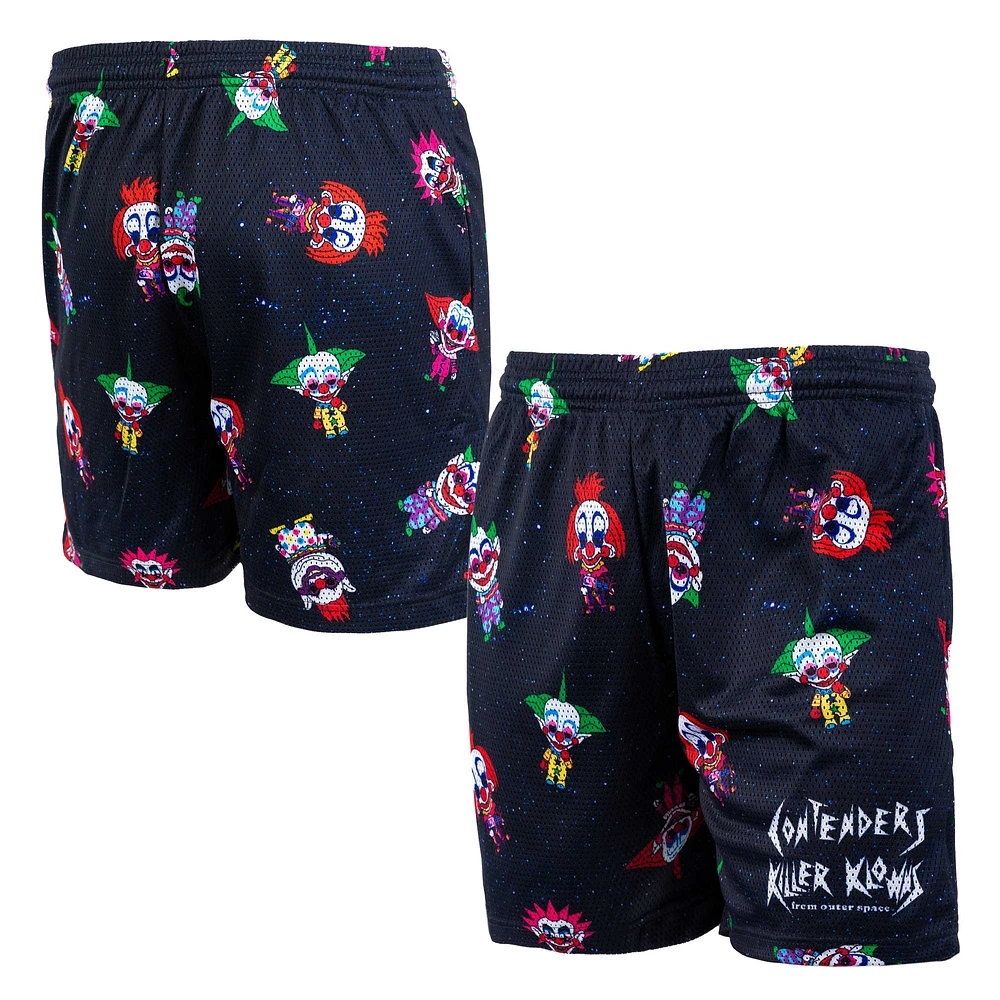 Men's Contenders Clothing Black Killer Klowns from Outer Space Active Mesh Shorts