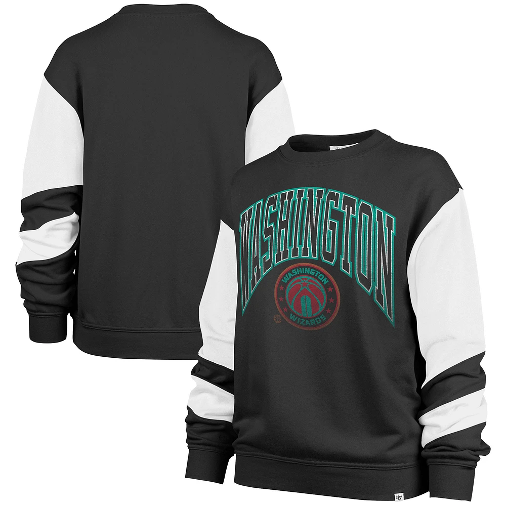 Women's '47 Black Washington Wizards 2023/24 City Edition Nova Crew Sweatshirt