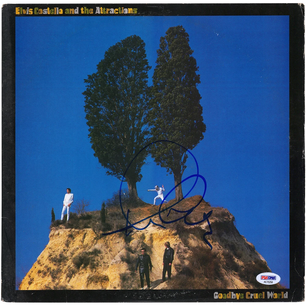 Elvis Costello Autographed Goodbye Cruel World Album - PSA
