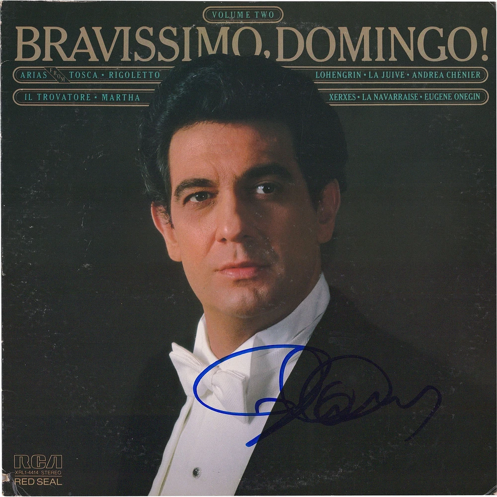 Placido Domingo Autographed Bravissimo, Domingo! Vol. 2 Album Cover - PSA