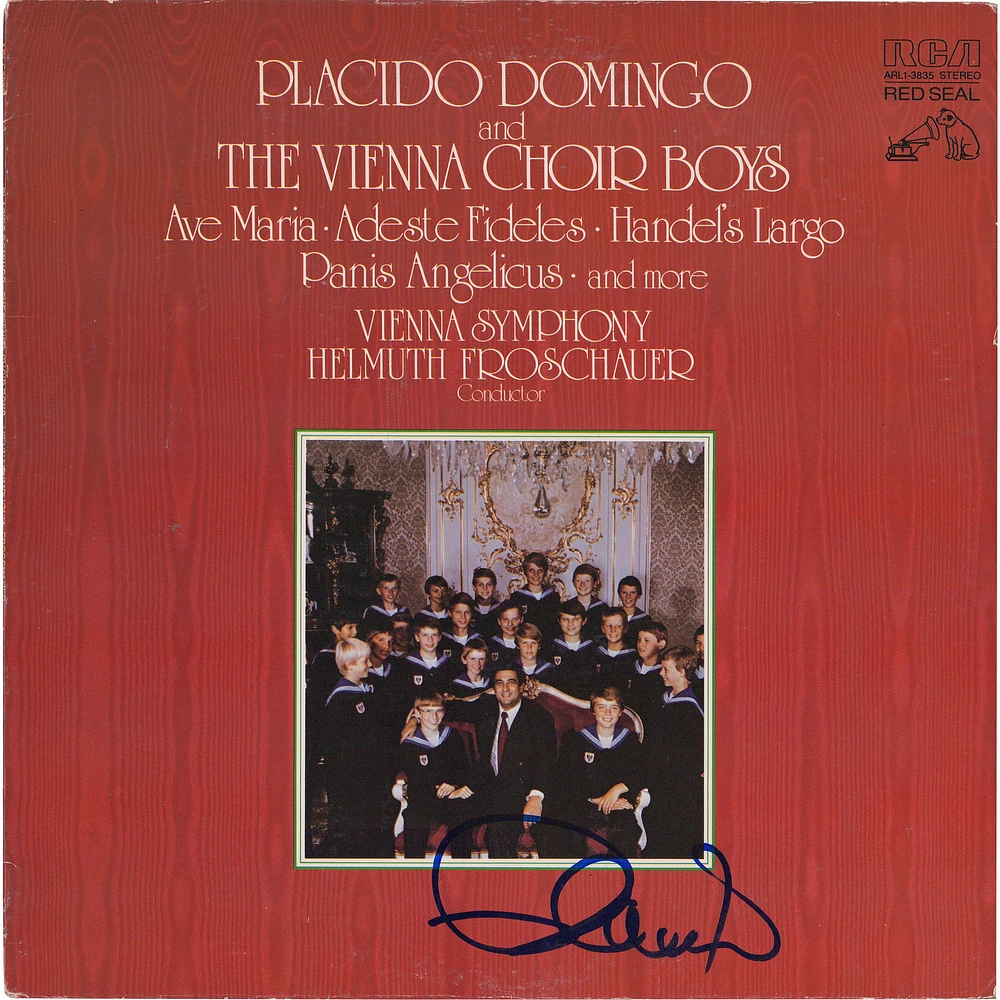 Placido Domingo Autographed Placido Domingo & The Vinna Choir Boys Album Cover - PSA