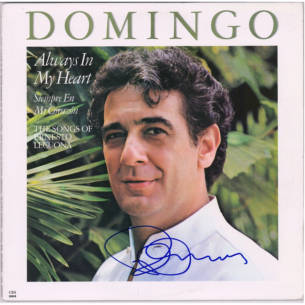 Placido Domingo Autographed Always In My Heart Album Cover - PSA