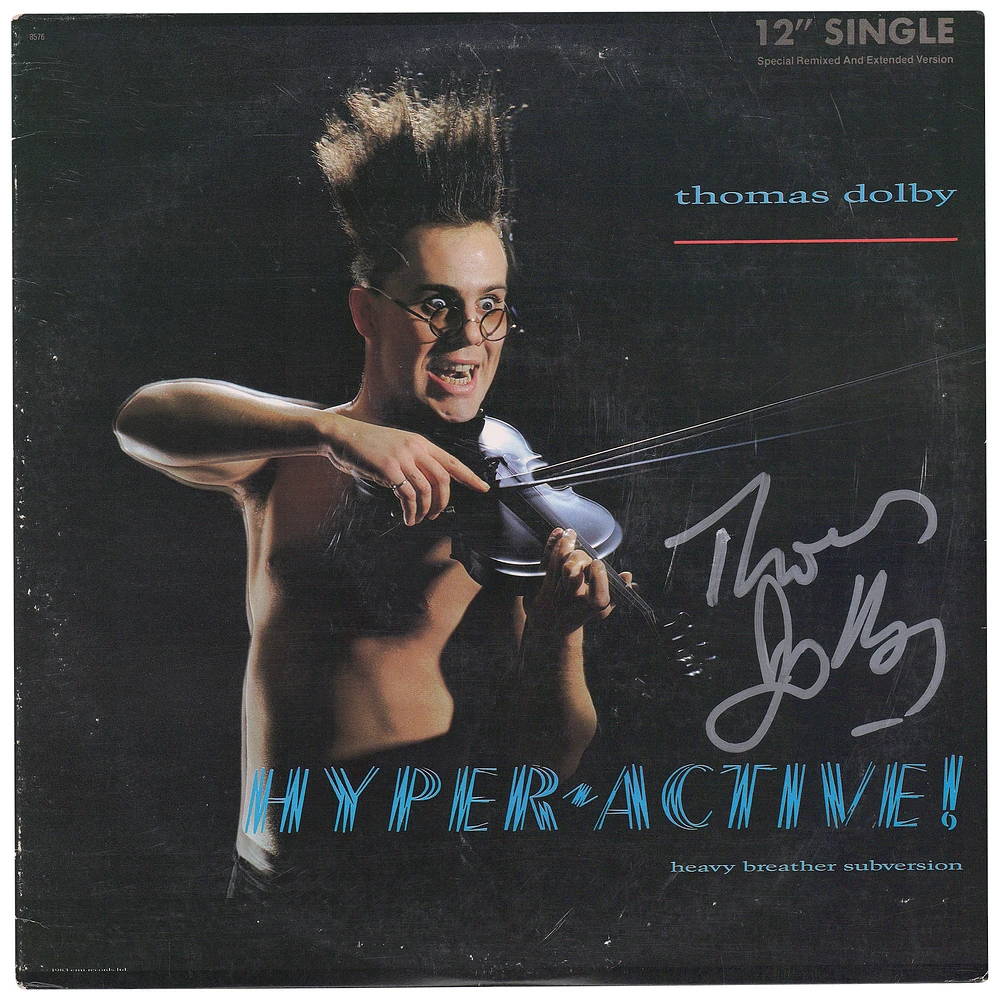 Thomas Dolby Autographed Hyperactive! Album - JSA