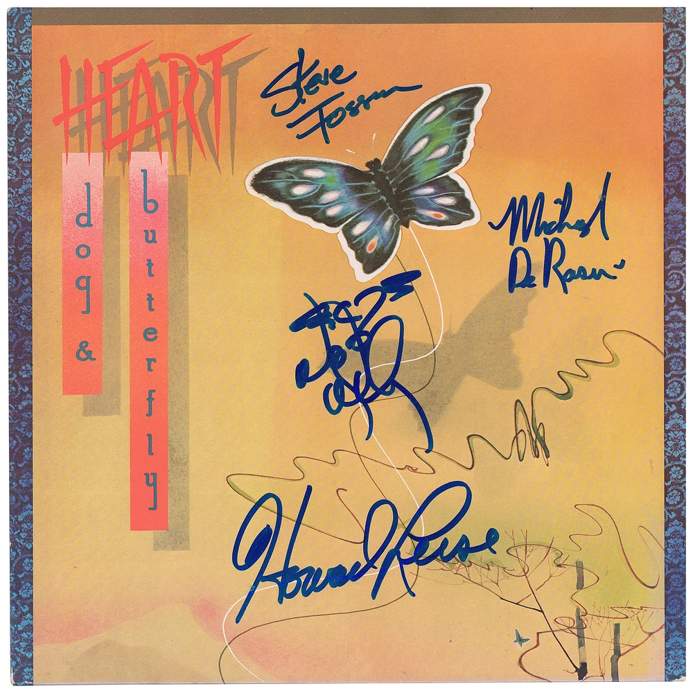 Heart Autographed Dog & Butterfly Album with 4 Signatures - BAS