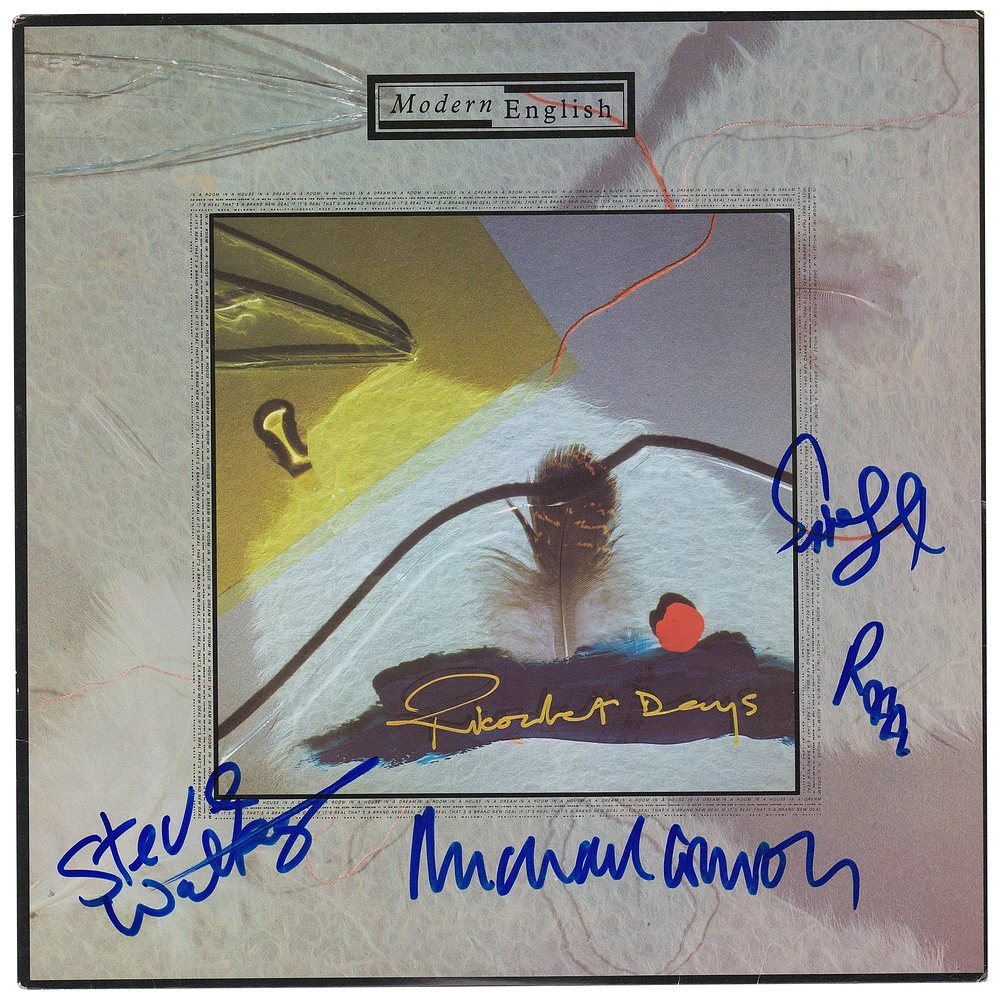 Michael Conroy, Robbie Grey, Gary McDowell & Stephen Walker Autographed Modern English Ricochet Days Album - JSA