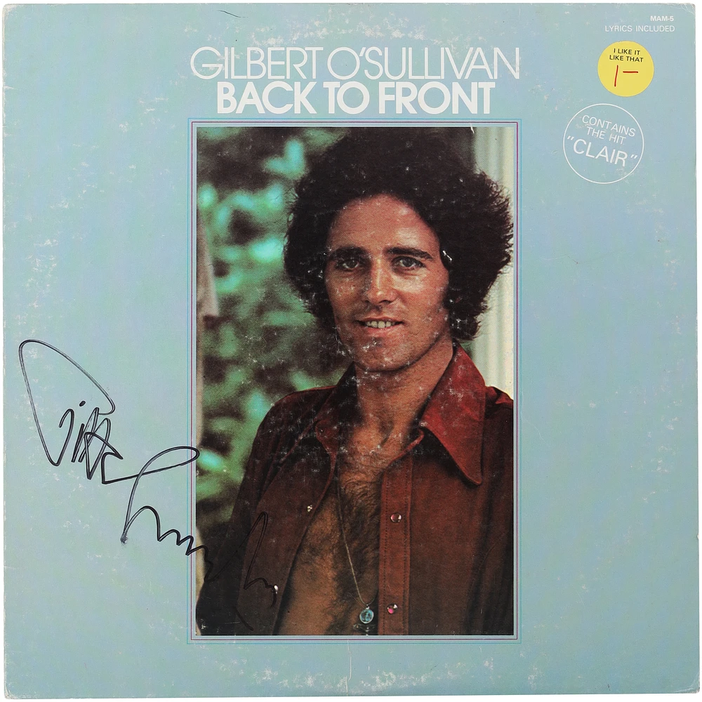 Gilbert O'Sullivan Autographed Back to Front Album - BAS