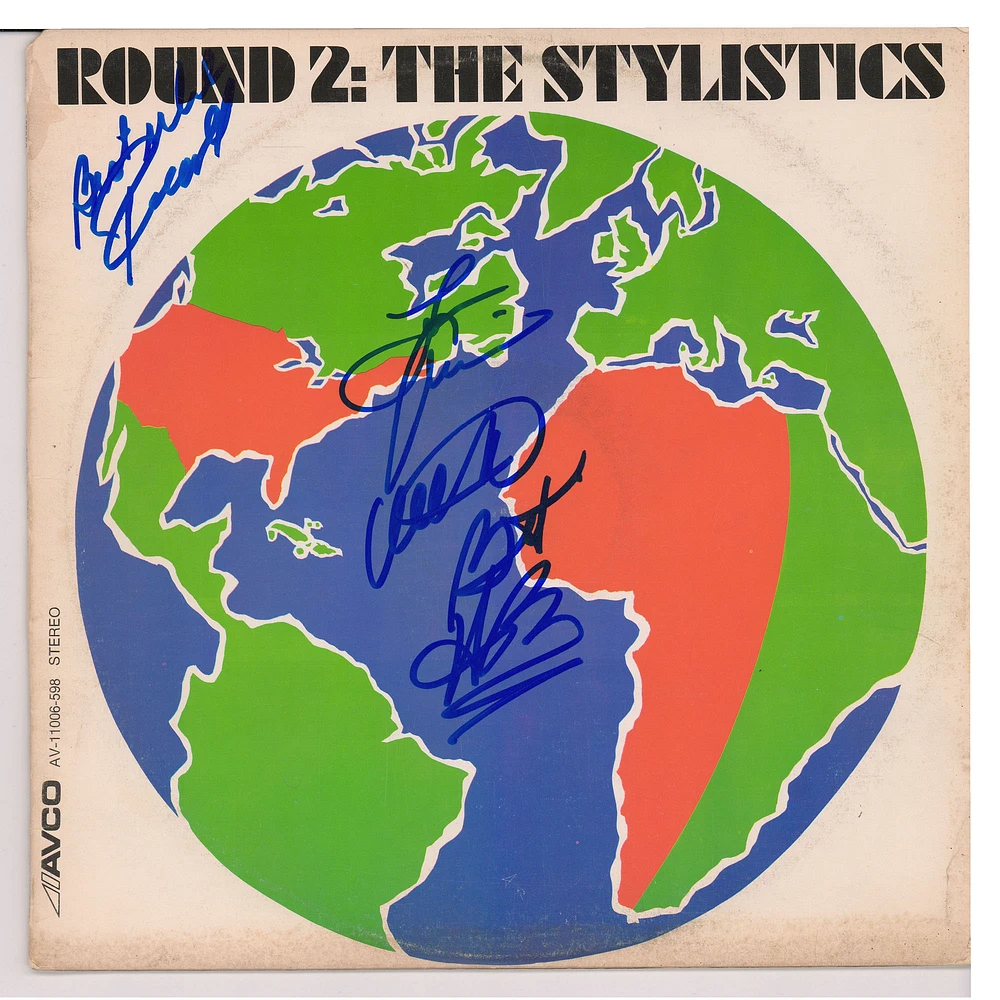 The Stylistics Autographed Round 2 Album with 4 Signatures - BAS