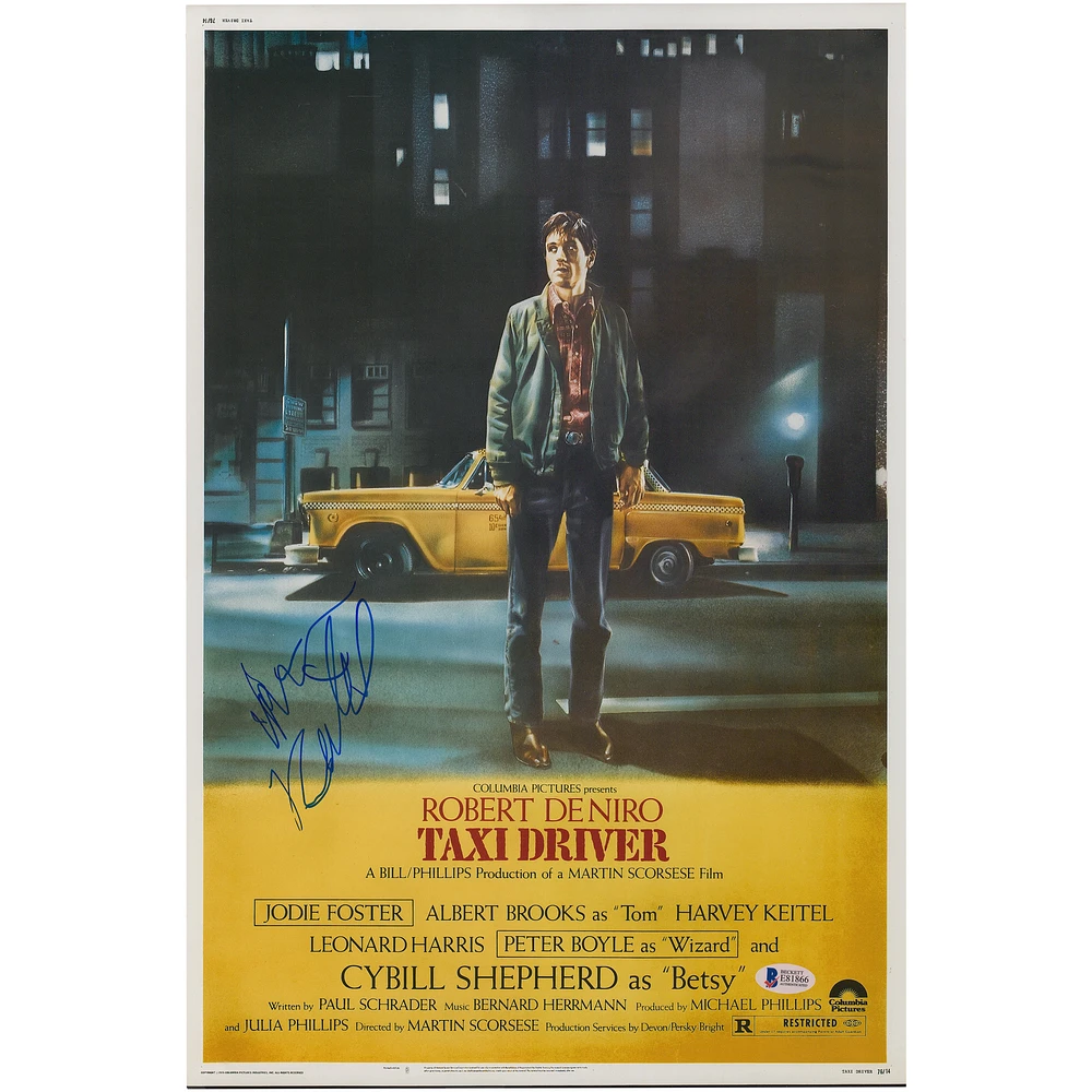 Harvey Keitel Autographed 12" x 18" Taxi Driver Movie Poster - BAS