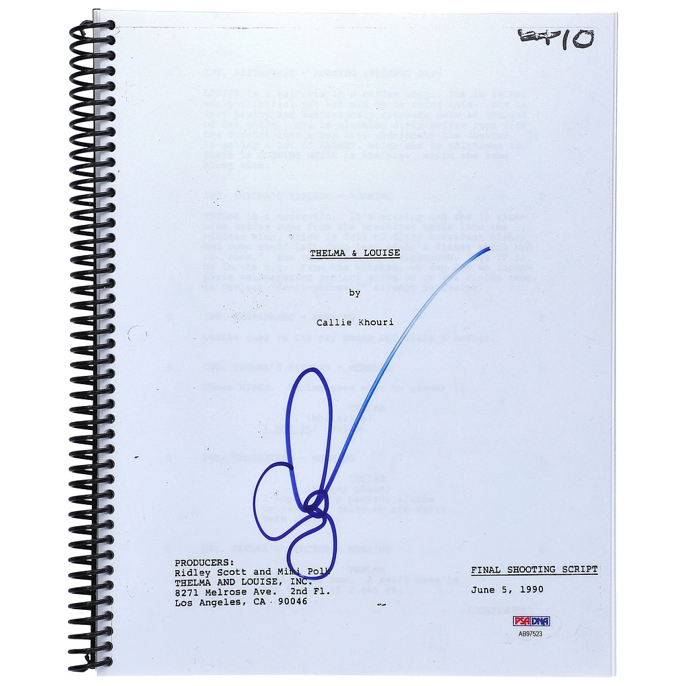 Susan Sarandon Autographed Thelma & Louise Replica Movie Script - PSA