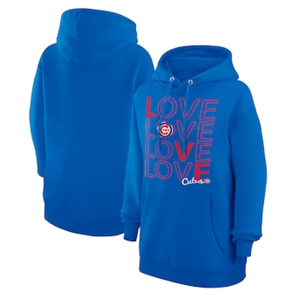 Women's G-III 4Her by Carl Banks Royal Chicago Cubs Love Graphic Fleece Hoodie