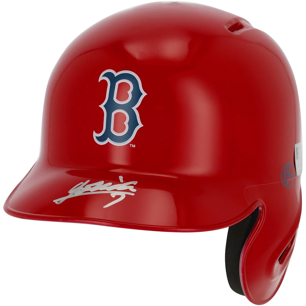 Masataka Yoshida Boston Red Sox Autographed Alternate Chrome Rawlings Mini Batting Helmet - Fanatics Exclusive