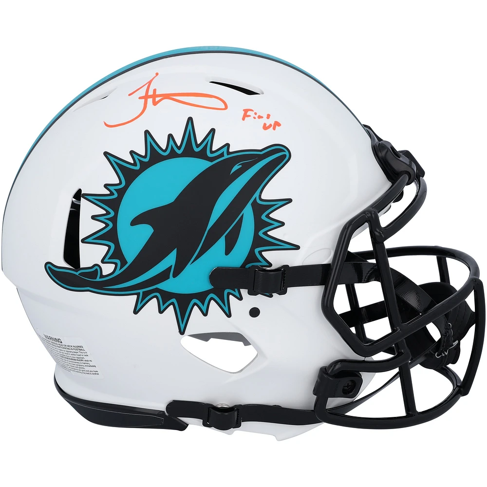 Tyreek Hill Miami Dolphins Autographed Riddell Authentic Helmet with Inscription