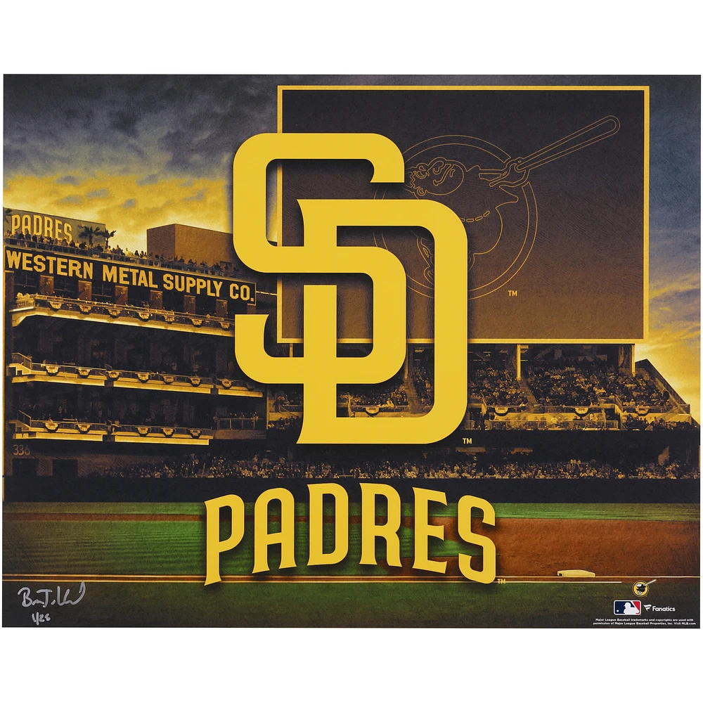 San Diego Padres 16" x 20" Photo Print - Signed by Artist Brian Konnick - Limited Edition of 25