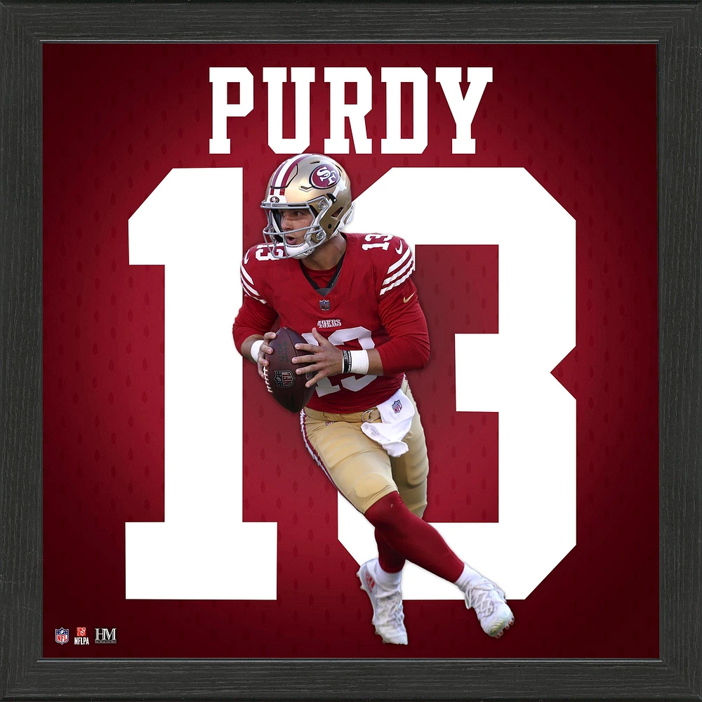 Highland Mint Brock Purdy San Francisco 49ers 13'' x 13'' Impact Jersey Framed Photo