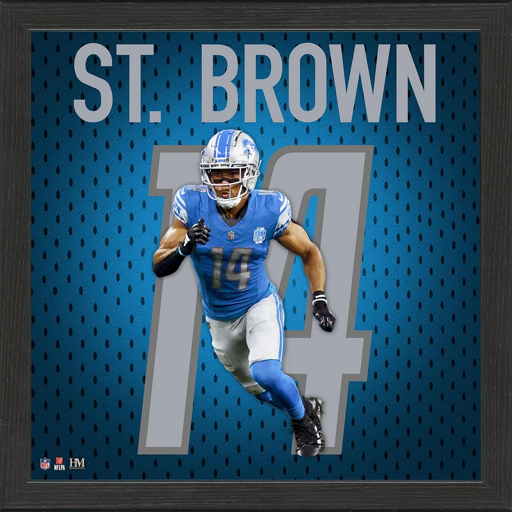 Highland Mint Amon-Ra St. Brown Detroit Lions 13'' x 13'' Impact Jersey Framed Photo