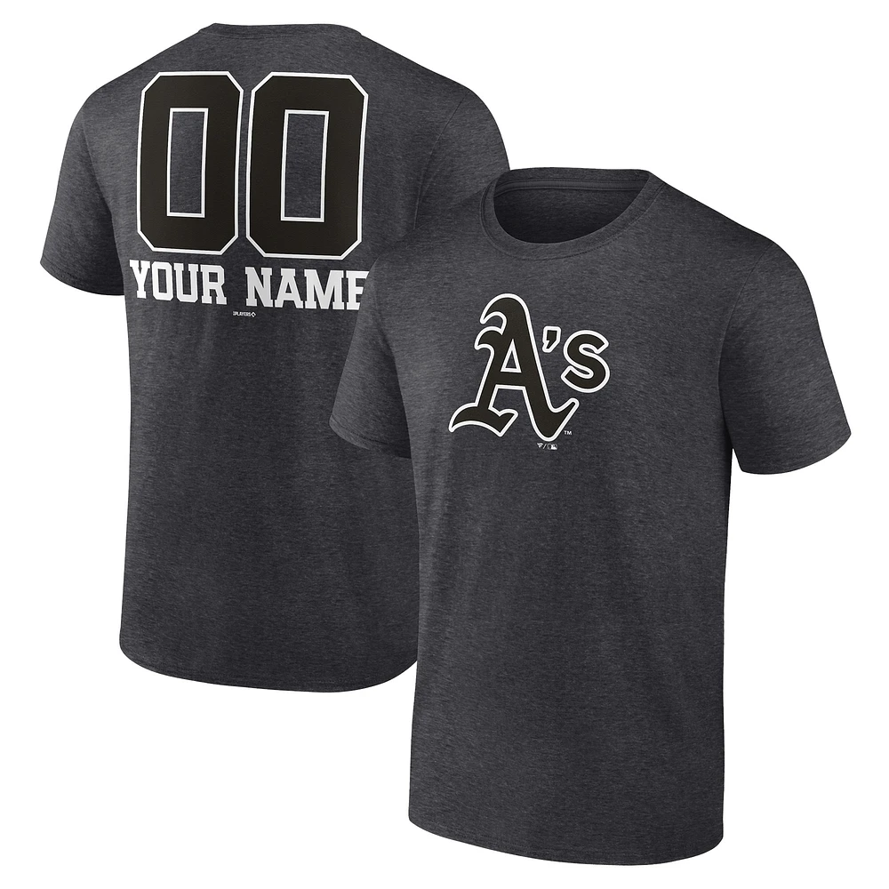 Men's Charcoal Athletics Personalized Monochrome Name & Number T-Shirt