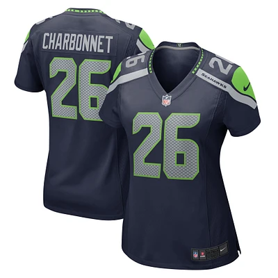 Women's Nike Zach Charbonnet College College Navy Seattle Seahawks Team Game Jersey