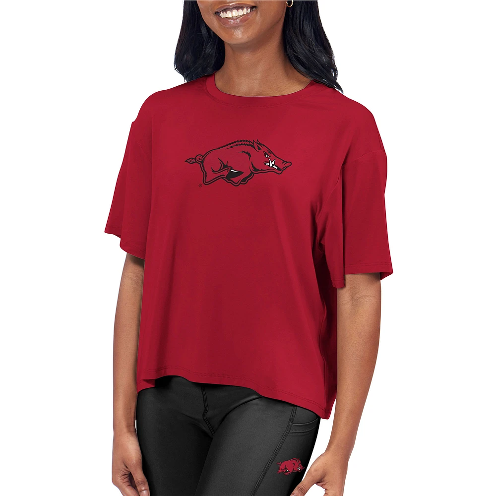 Women's Certo Crimson Arkansas Razorbacks Cropped T-Shirt