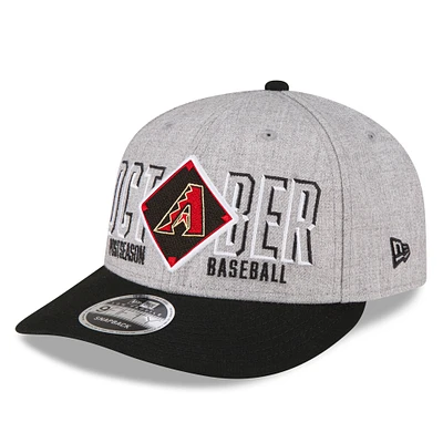 Men's New Era Gray Arizona Diamondbacks 2023 Division Series Winner Locker Room Low Profile 9FIFTY Snapback Hat