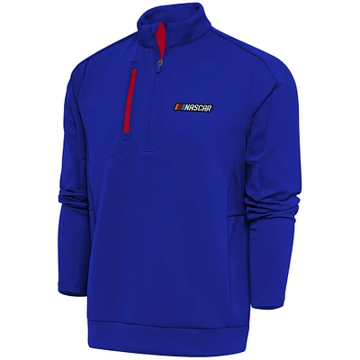 Men's Antigua Royal NASCAR Generation Quarter-Zip Pullover Top