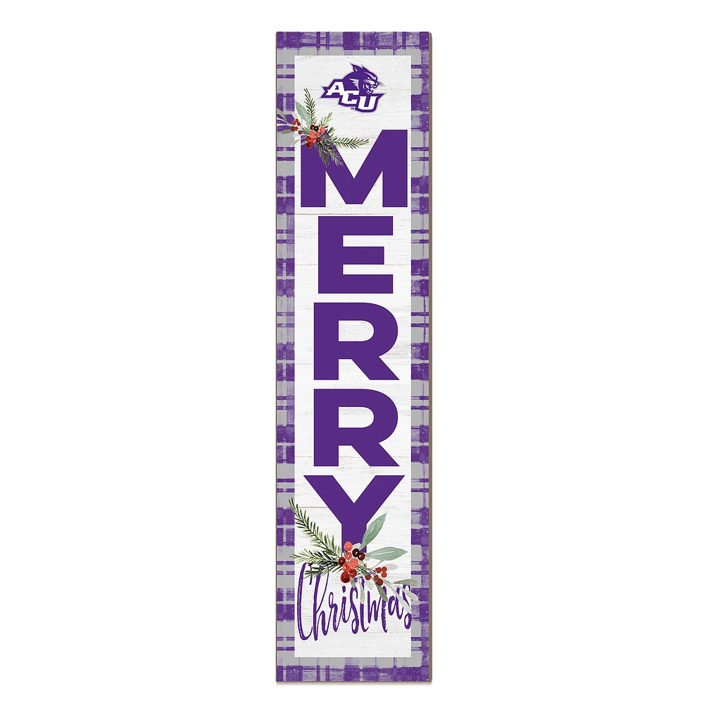 Abilene Christian University Wildcats 12'' x 48'' Outdoor Merry Christmas Leaner