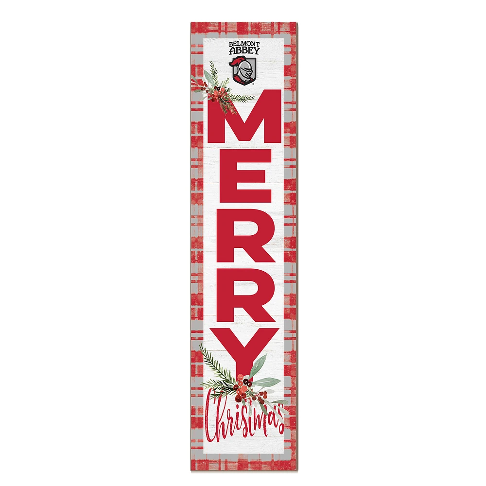 Belmont Abbey Crusaders 12'' x 48'' Outdoor Merry Christmas Leaner