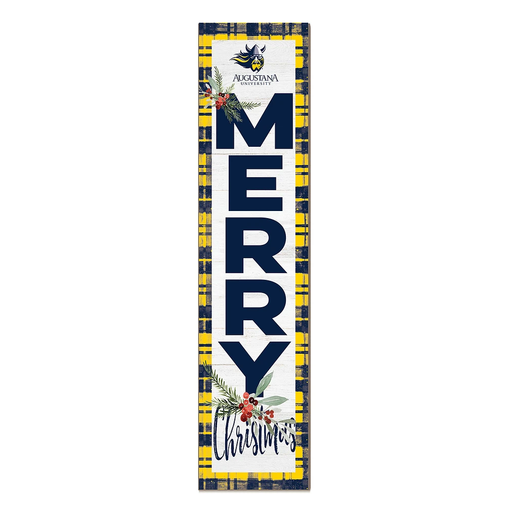Augustana Vikings 12'' x 48'' Outdoor Merry Christmas Leaner