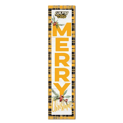 Arkansas Pine Bluff Golden Lions 12'' x 48'' Outdoor Merry Christmas Leaner
