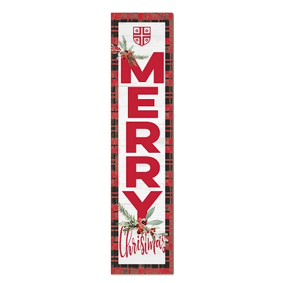 Benedictine Eagles 12'' x 48'' Outdoor Merry Christmas Leaner