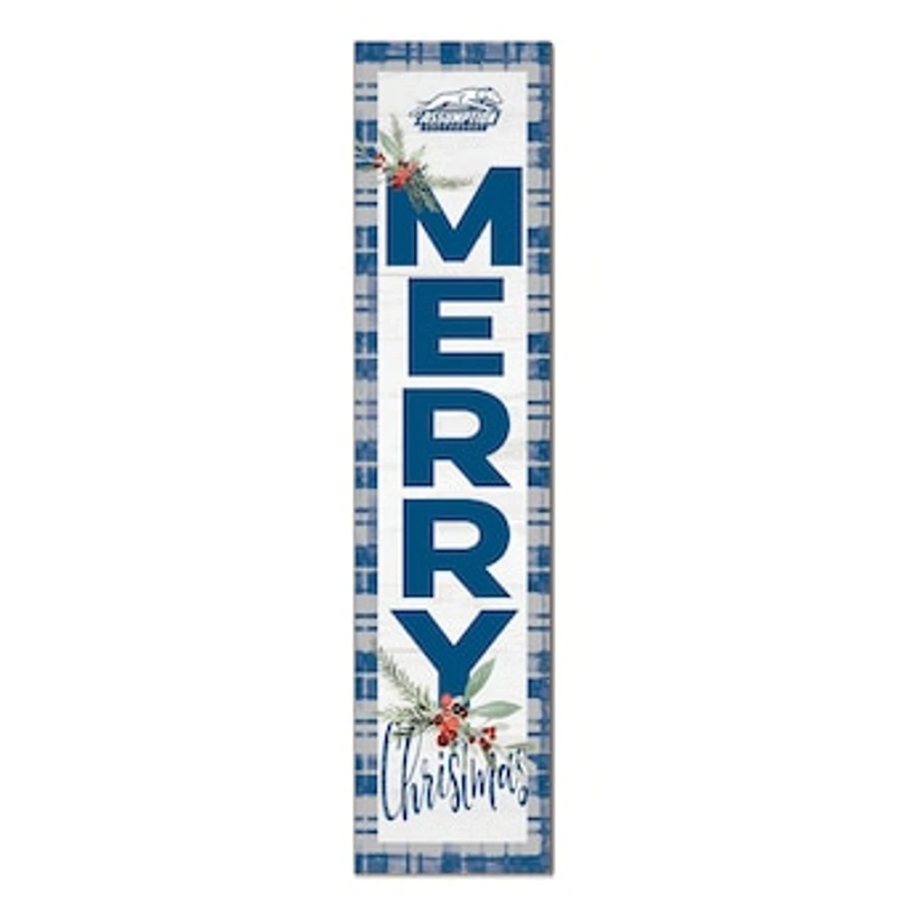 Assumption Greyhounds 12'' x 48'' Outdoor Merry Christmas Leaner