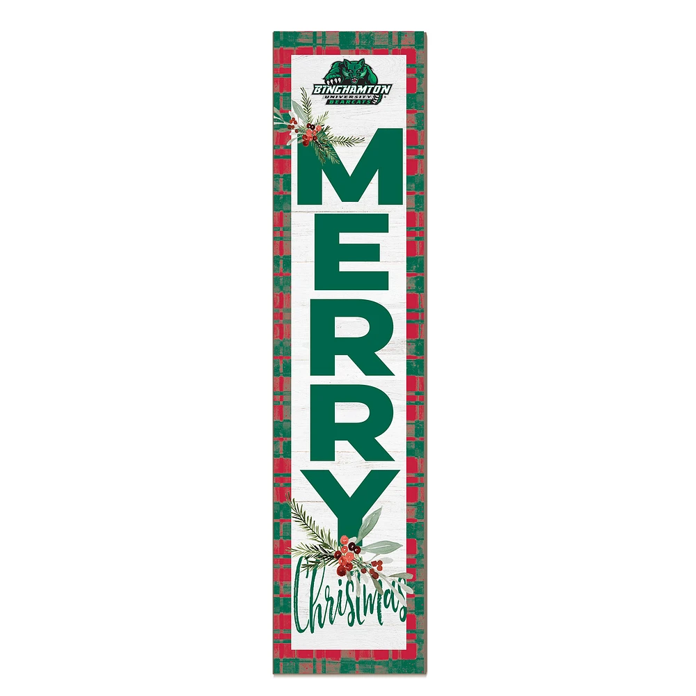 Binghamton Bearcats 12'' x 48'' Outdoor Merry Christmas Leaner