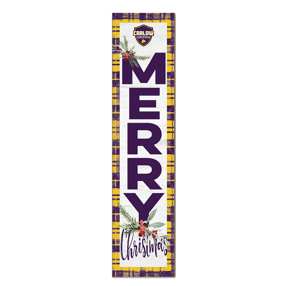Carlow University Celtics 12'' x 48'' Outdoor Merry Christmas Leaner