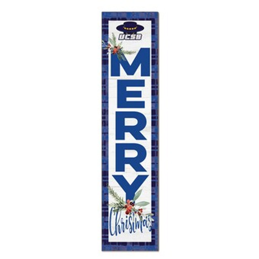 UC Santa Barbara Gauchos 12'' x 48'' Outdoor Merry Christmas Leaner